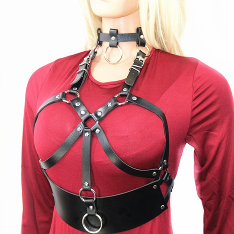 Bra Bondage Sexy Breast Harness Women Erotic Leather crop top bdsm Body Bondage sex tools for females Waist Belt Accessories ► Photo 1/6