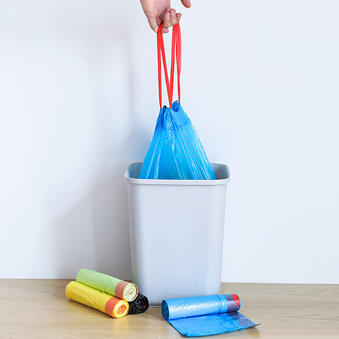 1 roll Strong Thicken Car Bag Drawstring Plastic Bag 20L 15 Kitchen Package bedroom bathroom trash Garbage bag Random color - Price history & Review | AliExpress Seller - Y 5084044 Store | Alitools.io