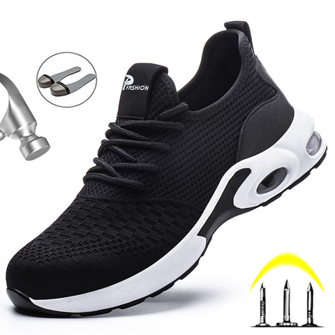 Breathable Light Work Safety Boots Steel Toe Safety Shoes Male Anti-puncture Safety Indestructible Shoes Work Sneakers Male Shoe ► Photo 1/6