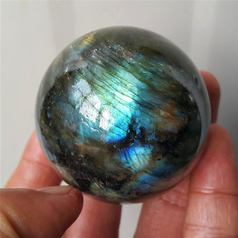 50MM Natural Labradorite Crystal Sphere Ball Madagascar ► Photo 1/6