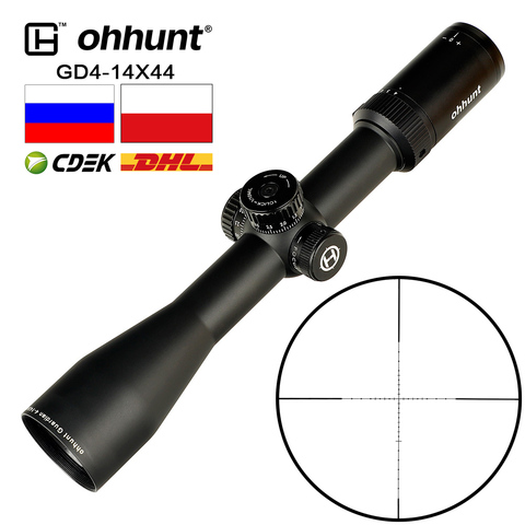 Hunting ohhunt Guardian 4-14X44 SF Rifle Scope 30mm Tube Side Parallax Tactical Riflescopes with KillFlash Cover and Mount Rings ► Photo 1/6