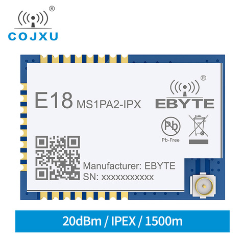 ZigBee CC2530 Module 2.4GHz Mesh Network 20dBm PA LNA 2.4G IoT SMD IPEX SoC Wireless Transceiver Module E18-MS1PA2-IPX ► Photo 1/6