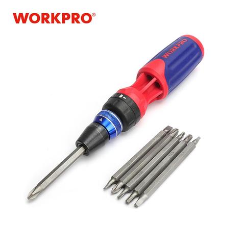 WORKPRO Ratcheting Screwdriver Set 12 in 1 Screwdriver Bit Set With Quick-load Mechanism S2 Bits Screwdriver Kit ► Photo 1/6