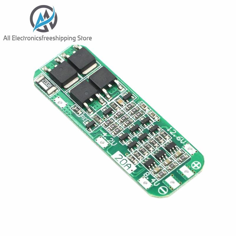 3S 20A Li-ion Lithium Battery 18650 Charger PCB BMS Protection Board For Drill Motor 12.6V Lipo Cell Module 64x20x3.4mm ► Photo 1/3