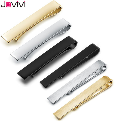 Jovivi Mens Stainless Steel Tie Bar Pinch Clip for Skinny 1.6