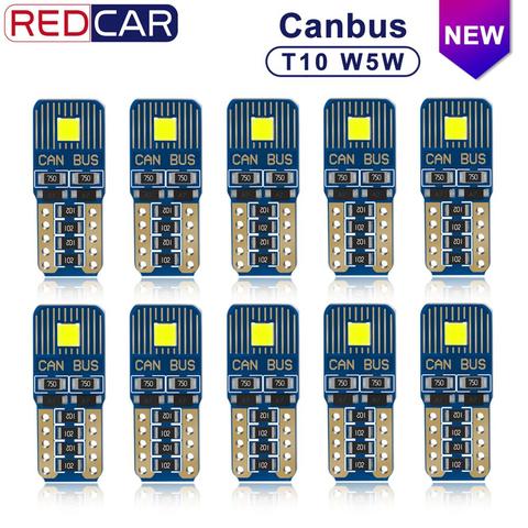 10pcs Canbus Error Free T10 Leb Bulb W5W 164 198 Light Car Interior Dome Light FLS35 Chips 6000K Trunk Lamp Parking Lights12V ► Photo 1/6