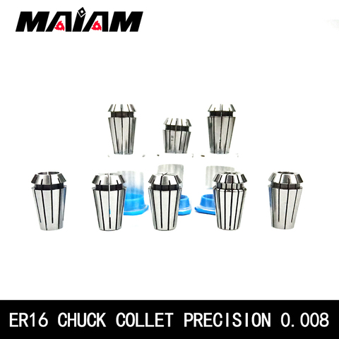 high-quality 0.008 ER16 chuck ER16 collet 2mm 4mm 6mm 8mm 10mm 12mm ER chuck for CNC Engraving Machine Lathe Mill Tool holder ► Photo 1/6