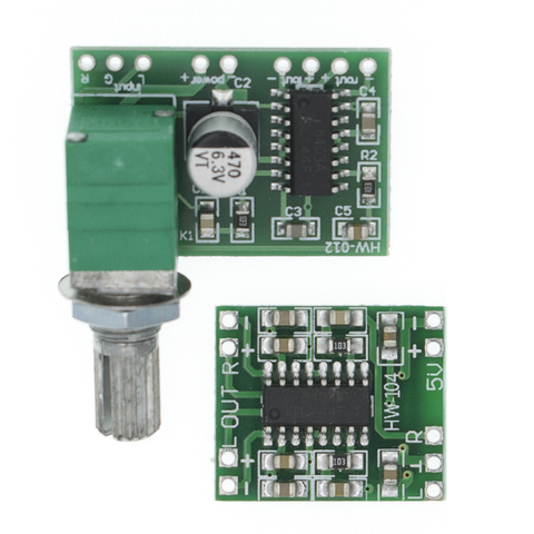 PAM8403 module Super digital amplifier board 2 * 3W D Class digital amplifier board efficient switch potentiometer ► Photo 1/6