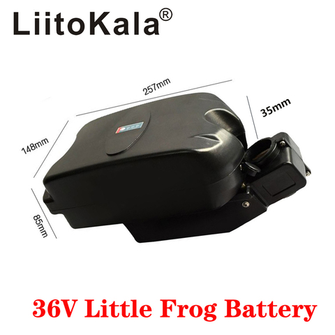 LiitoKala 36V 10Ah 12Ah 15Ah 20Ah little small frog under seat post e-bike ebike battery pack for 250w 350w 500w motor battery ► Photo 1/6