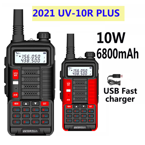 2 Pcs Baofeng Uv-10R Plus Two Way Radio Transmitter Cb Radio Car Communication Equipment Walkie Talkie Long Range Professional ► Photo 1/6