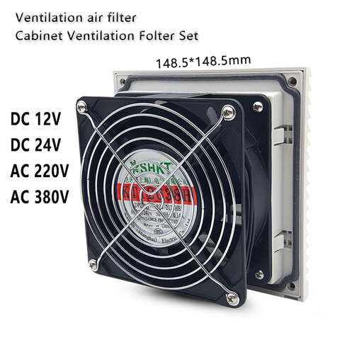 Double Ball Bearing Fan Ventilation Filter Set Grille Louvers Blower Exhaust Ventilation System Fan Filter With Fan ► Photo 1/6