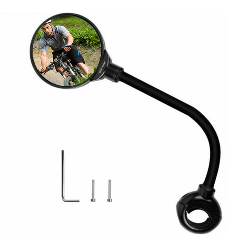 Flexible Outdoor Bike Bar End Mirror Safe Rearview Handlebar Bicycle Mirrors TO