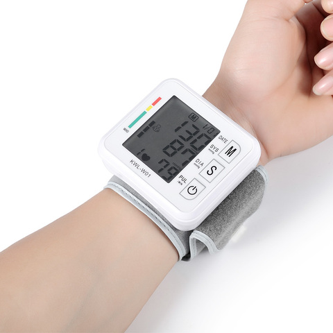 Medical Digital Equipment Wrist Blood Pressure Monitor Automatic Sphygmomanometer Tensiometro Heart Rate Meter BP Tonometer ► Photo 1/6