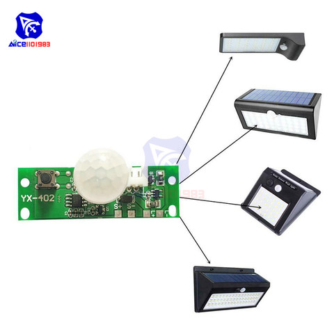 diymore 3.7V Human Body IR Sensor Module Solar Light Lamp Control Switch Module Infrared Motion Detector for Arduino ► Photo 1/6