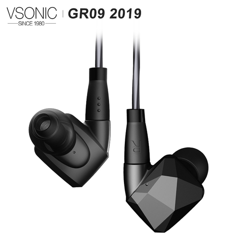 VSONIC GR09 2022 Version HIFI AUDIO Dynamic Driver Professional Noise Isolation In-Ear Earphone with MMCX Detachable cable ► Photo 1/6