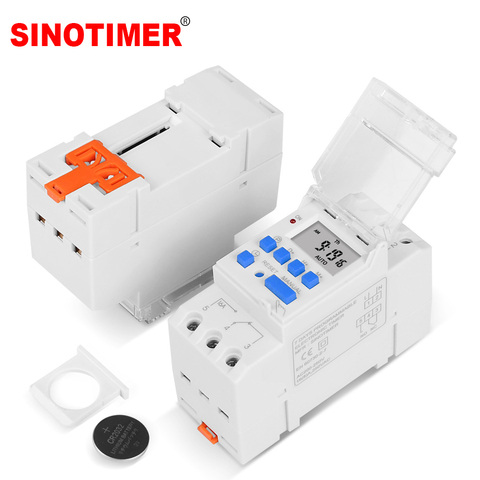 TM919 5V 12V 24V 110V 230V Weekly 7 Days Programmable Digital Time Switch Relay Timer Control 16A Din Rail Mount ► Photo 1/6