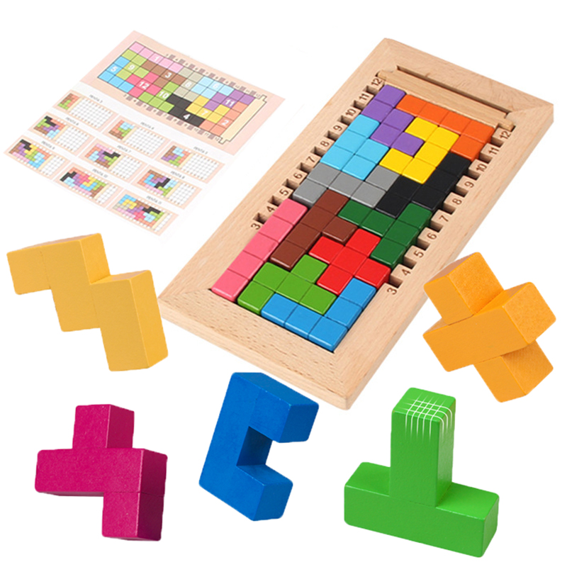 Children Educational Toys Wooden Puzzle Toys Brain Teaser Puzzle Toy SP 