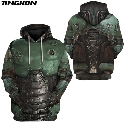 XS-7XL Printed Doom Slayer Doomguy 3d hoodies/Sweatshirt Winter autumn funny Harajuku Long sleeve streetwear pullover ► Photo 1/3