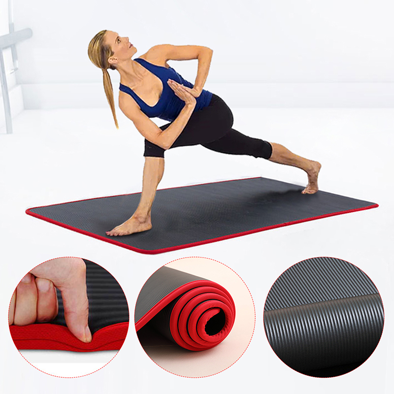 UK 10mm Thickened Non-slip Yoga Mats Gym Pilates Pads With Yoga Mat 