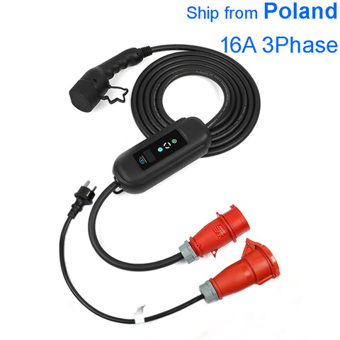 16A 3 Phase Replaceable Charger EV Wallbox 11KW Fast Charging Exchangeable plug CEE 5 pin ► Photo 1/6