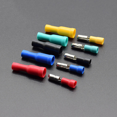 50pcs  25pcs Female 25pcs Male Insulated Electric Connector Crimp Bullet terminal for 22~16 AWG Audio Wiring FRD MPD1-156 ► Photo 1/6