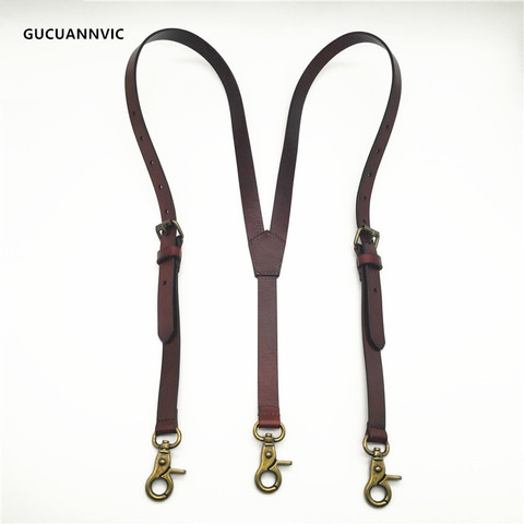 Vegetable tanning leather strap Bronze retro scalper strap ► Photo 1/6