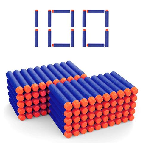 100pcs For Nerf Bullets EVA Soft Hollow Hole Head 7.2cm Refill Bullet Darts for Nerf Toy Gun Accessories for Nerf Blasters ► Photo 1/6