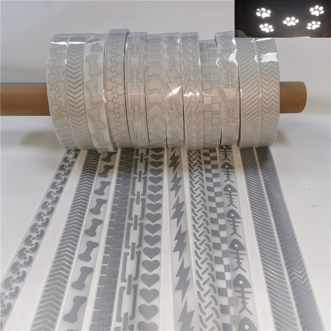 Silver Reflective Tape Iron On Heat Transfer Vinyl Film Stickers