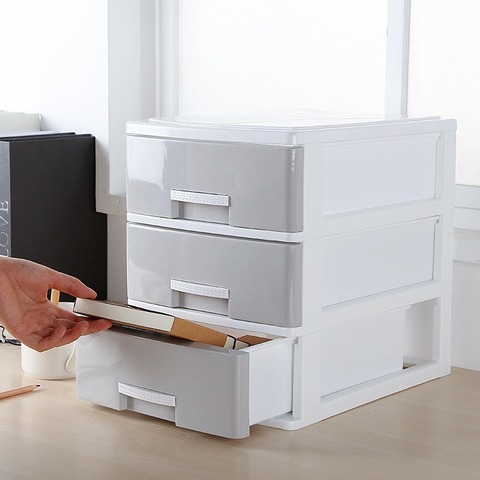 Office Desk Plastic Drawer Storage Box Bedroom Closet Clothing Storage File Debris Finishing Storage Box ► Photo 1/6