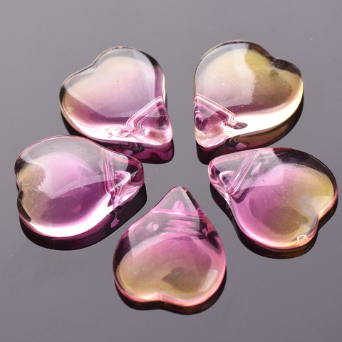 10pcs 15x12mm Heart Petal Shape Crystal Glass Loose Crafts Beads Top Drilled Pendants for Earring Jewelry Making DIY Crafts ► Photo 1/6