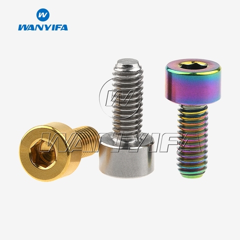 Wanyifa Titanium M4 x 10 12 15mm Din912 Allen Key Screw Bicycle Bolts Titanium Fastener ► Photo 1/6