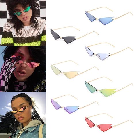 Sun Glasses Women Triangle, Cat Eye Triangle Sunglasses