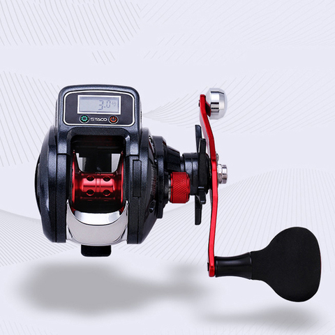 Heavy Duty 6.3:1 13+1 Ball Bearing LED Digital Display Screen Baitcasting Line Counter Casting Reel Fishing Line Counter Reel ► Photo 1/6