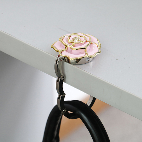 1Pc 8 colors Rose folding bag handbag tote table hanger hook holder purse hanger ► Photo 1/1