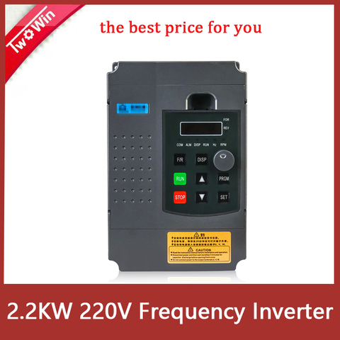 2.2KW 220V VDF Inverter Single Phase input  220V 3 Phase Output  Frequency Converter Adjustable Speed Drive For CNC Motor ► Photo 1/6