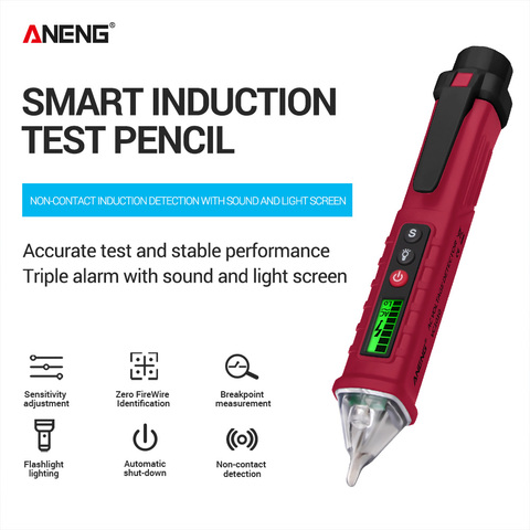 Digital Voltage Detectors 12-1000V AC/DC Non-Contact Pen Tester Meter Volt Current Electric Test Pencil  VC1010  pen ► Photo 1/6