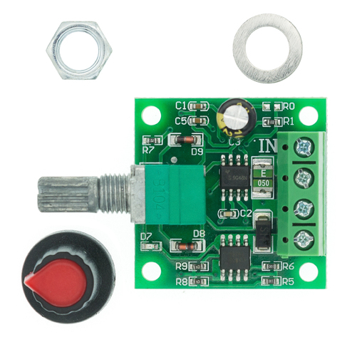 DC 1.8V 3V 5V 6V 12V 2A PWM Motor Speed Controller Low Voltage Motor Speed Controller PWM 0~100% Adjustable Drive Module ► Photo 1/6