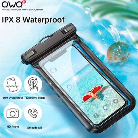 Floating Airbag Waterproof Swim Bag Phone Case For iphone 11 Pro Max Samsung Xiaomi mi Note 9 Pro Redmi Huawei P30 20 Lite Cover ► Photo 1/6
