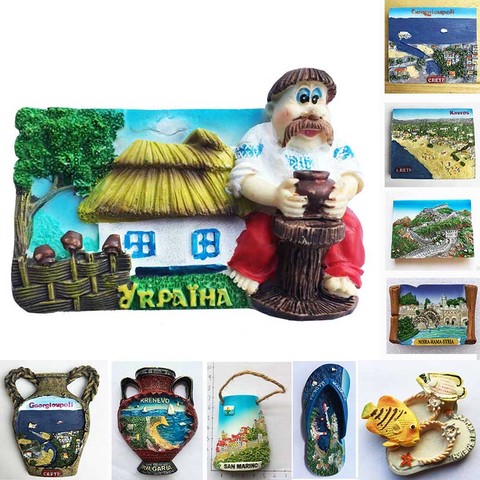 European Tourism Refrigerator Stickers Vietnam USA Egypt Greece Ukraine Portugal Spanish Map Magnetic fridge magnet Stickers ► Photo 1/6