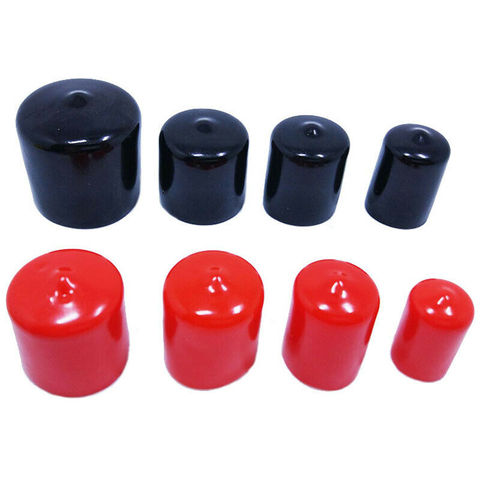 20PCS Black Vinyl Rubber Round End Cap PVC Plastic Cable Wire Waterproof Cover Steel Pole Tube Pipe Thread Protection Caps ► Photo 1/6