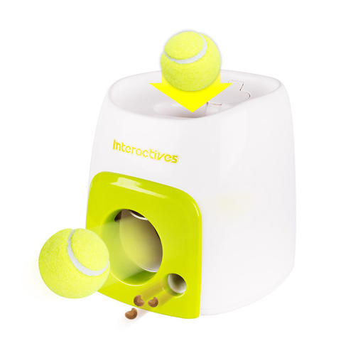 Automatic Pet Feeder Interactive Fetch Tennis Ball Launcher Dog Training Toys Throwing Ball Machine Pet Food Emission Device ► Photo 1/6