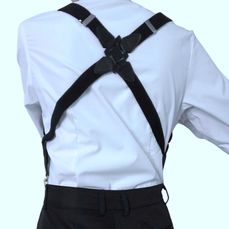 Men's Unisex Clip-on Braces Elastic Y-back Suspender "Music Note" Width 1 1/2" 