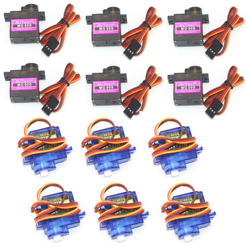 4/5/10/20 pcs/lot MG90S Metal Gear Digital 9g Servo SG90 For Rc Helicopter Plane Boat Car MG90 9G Trex 450 RC Robot Helicopter ► Photo 1/6