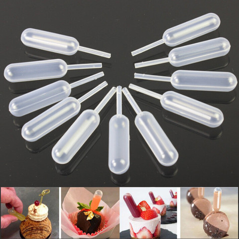 50pcs Plastic Squeeze 4ml Transfer Pipettes Dropper Disposable Pipettes for Strawberry Cupcake Ice Cream Chocolate Cake Toppers ► Photo 1/6