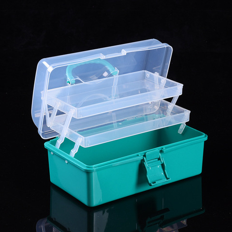 Transparent Folded Tool Jewelry Tools Storage Boxes Component Parts Small Hardware Container Toolbox ► Photo 1/5