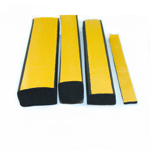 Solid Rectangle Rubber Seal Strip 30mm Wide 7mm Thick, 1 Meter Long Black