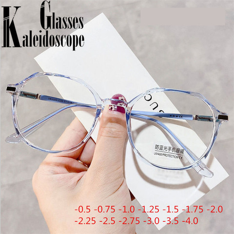 -0.75 1.25 1.75 2.25 2.75 2.0 2.5 3.0 4.0 Finished Myopia Glasses Women Men Anti-blue light Shortsighted Prescription Eyeglasses ► Photo 1/6