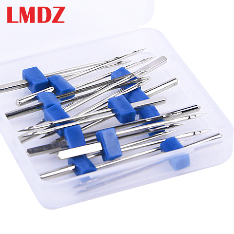 LMDZ 3Size 10Pcs/ Set Durable Double Twin Needles Pins Twin Stretch Machine Needles Mix Size 2.0/90 3.0/90 4.0/90 with Box ► Photo 1/6