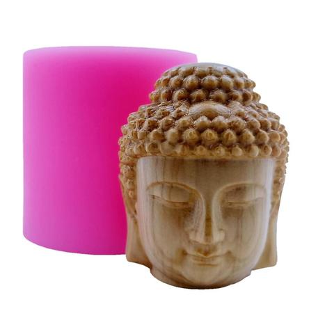 Mini Buddha Head Soap Candle Silicone Mold Candle Wax Molds Decorating Gypsum Resin Epoxy Crafts Silicone Mould ► Photo 1/5