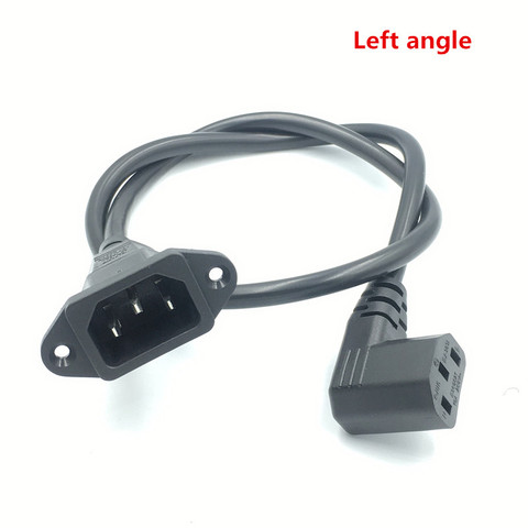 IEC320 C14 to C13 Extension cord,C14 with screw holes and C13 Right left Angled Short,30cm 60cm lenght ► Photo 1/4